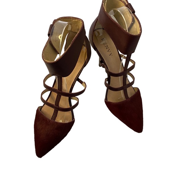 Renvy Calf Hair Sexy Silhouette Pumps Heels 7.5 - Picture 3 of 9